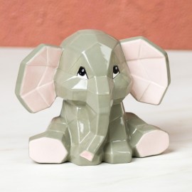 Ceramic Bisque Elephant Facet-ini